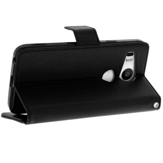 Avizar Funda Billetera Negra para LG Google Nexus 5X