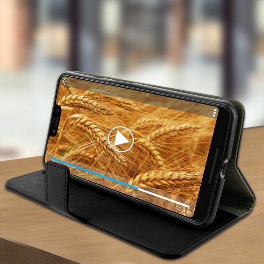 Avizar Funda Billetera Negra para Google Pixel 3