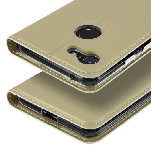 Avizar Funda Libro Dorada con Cierre Magnético para Google Pixel 3