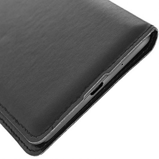 Avizar Flip Book Cover Funda Cartera Negra para Samsung Galaxy Core Prime VE