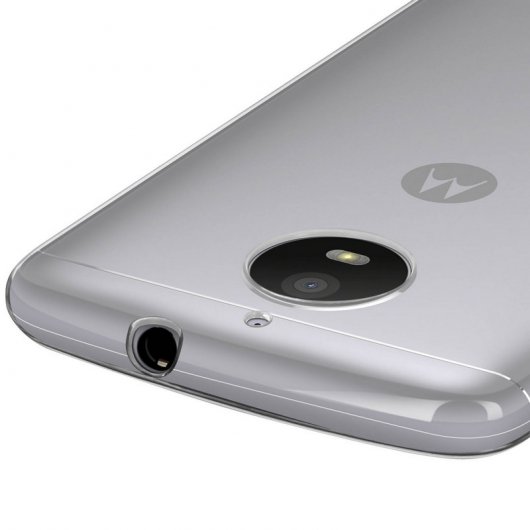 Avizar Funda de Silicona Transparente + Cristal Templado para Motorola Moto E4