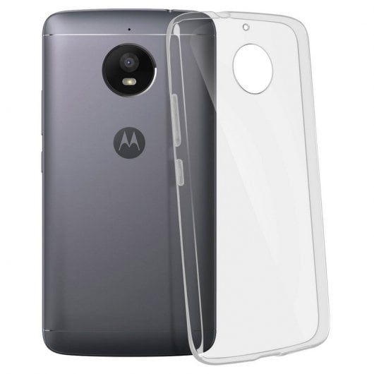 Avizar Funda de Silicona Transparente + Cristal Templado para Motorola Moto E4 Plus