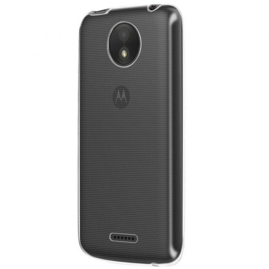 Avizar Funda de Silicona Transparente + Cristal Templado para Motorola Moto C Plus