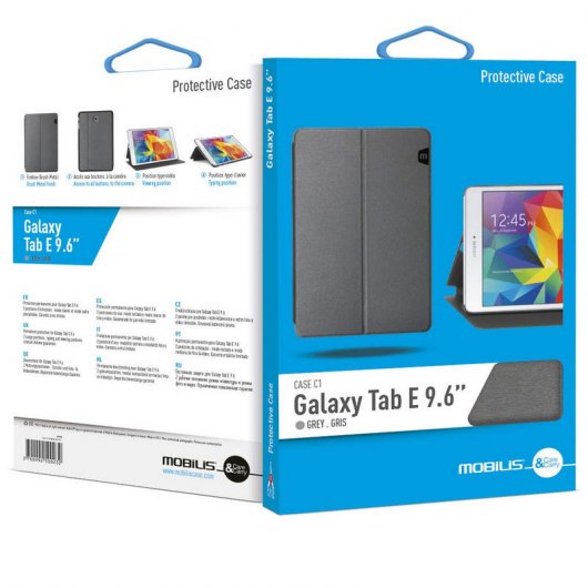 Mobilis C1 Funda Gris para Samsung Galaxy Tab E 9.6''