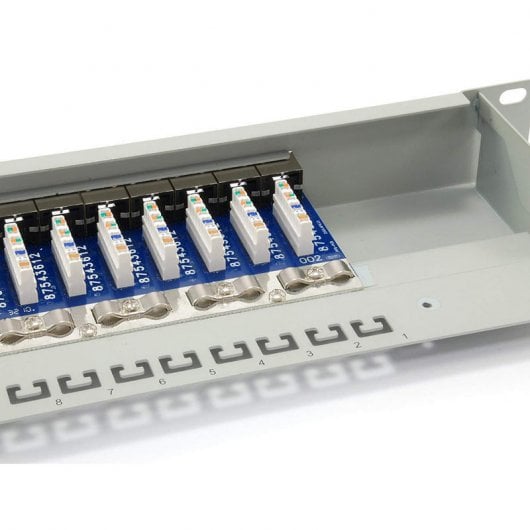 Equip Panel de Parcheo 1U Cat.6 24 Puertos 19" Gris
