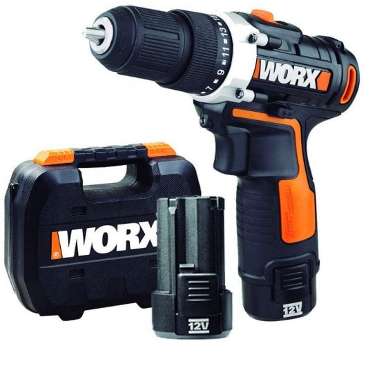 Worx WX128.3 Taladro Atornillador + 2 Baterías 12V