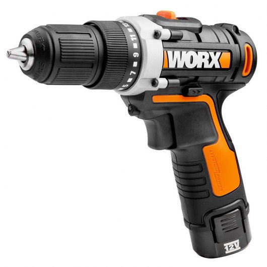 Worx WX128.3 Taladro Atornillador + 2 Baterías 12V
