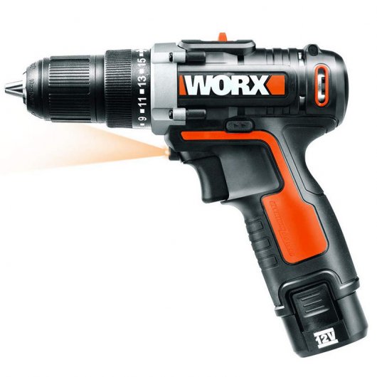 Worx WX128.3 Taladro Atornillador + 2 Baterías 12V