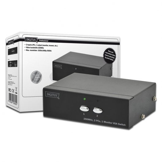 Digitus Conmutador VGA 2 PCs 1 Monitor
