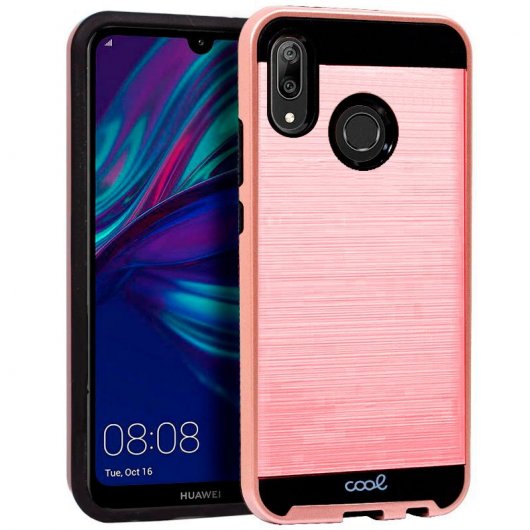 Cool Carcasa Aluminio Rosa para Huawei Y7 (2019) 
