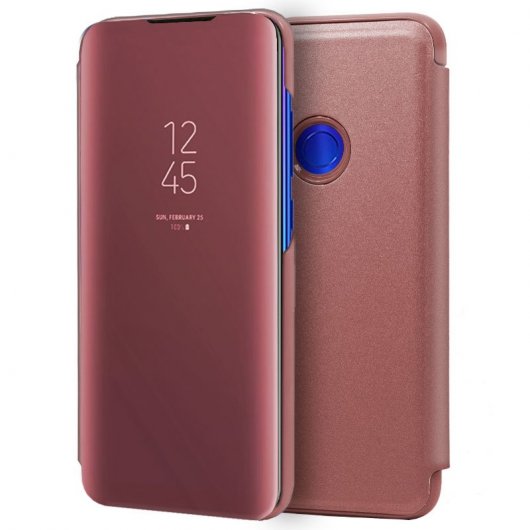 Cool Funda Flip Cover Clear View Rosa para Xiaomi Redmi Note 7/Note 7 Pro
