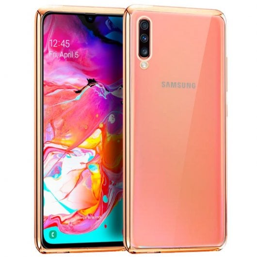 Cool Funda Borde Metalizado Dorado para Samsung Galaxy A70 