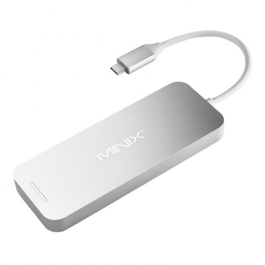 Minix Neo Storage Hub USB-C Multipuerto con 240GB SSD Gris para Apple MacBook