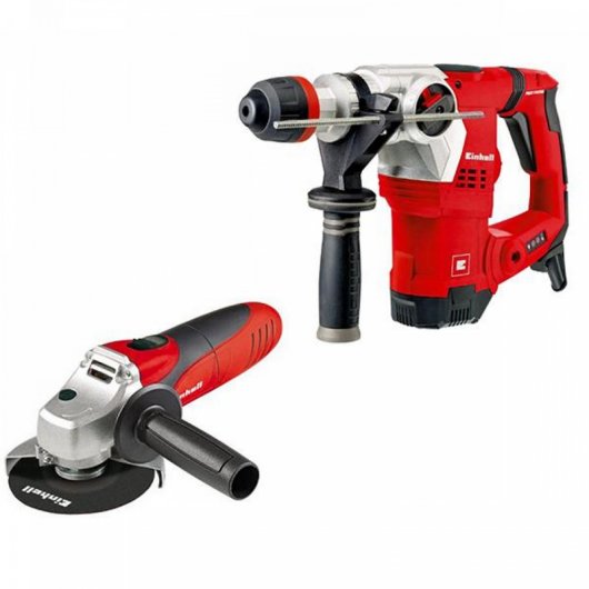 Einhell TE-RH 32 Martelo Perfurador 1250W + TC-AG 115 Rebarbadora 500W