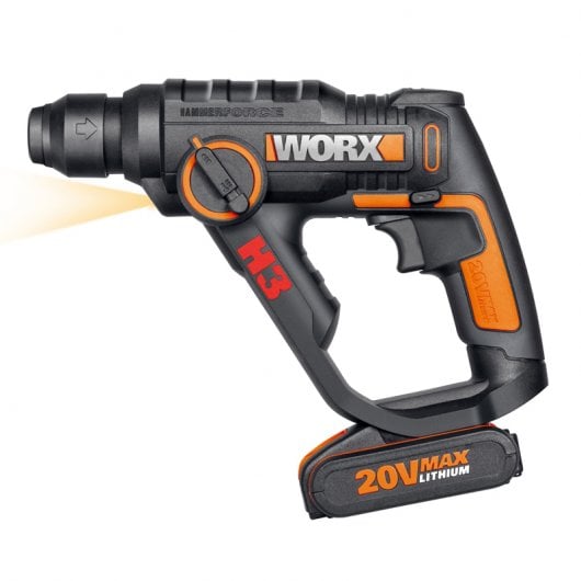 Worx WX390.1 H3 Martillo/Taladro/Atornillador + 2 Baterías 20V 2.0Ah + Maletín
