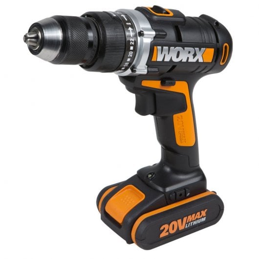 Worx WX372 Taladro Percutor + 2 Baterías 20V 2.0Ah + Maletín