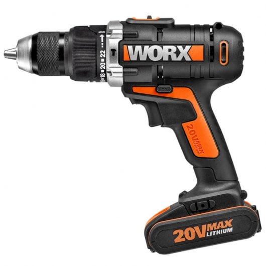 Worx WX372 Taladro Percutor + 2 Baterías 20V 2.0Ah + Maletín
