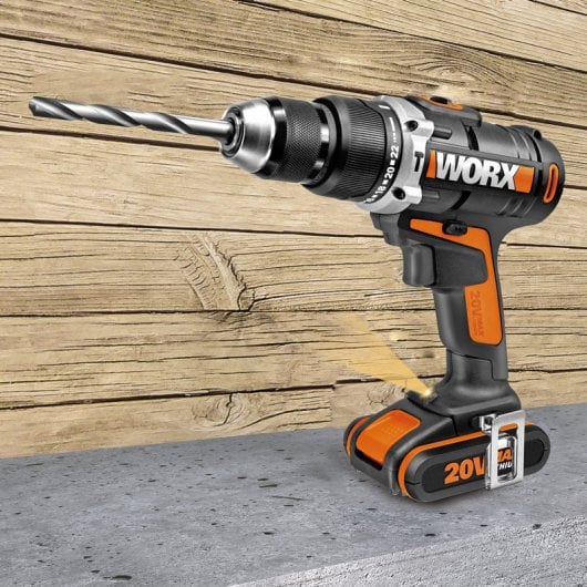 Worx WX372 Taladro Percutor + 2 Baterías 20V 2.0Ah + Maletín