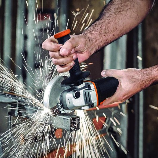 Worx WX800 Amoladora 115mm + 2 Baterías 20V 2.0Ah + Maletín
