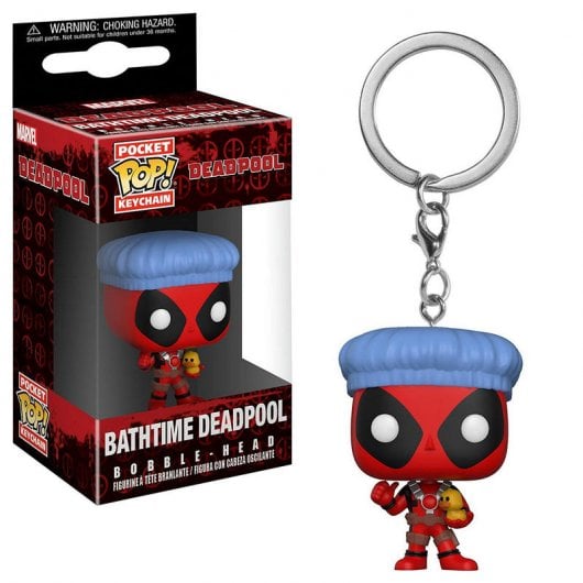Funko Pop Llavero Marvel Deadpool Bathtime