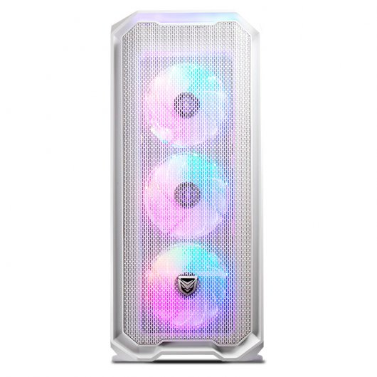 Nfortec Krater Cristal Templado USB 3.0 ARGB Blanco