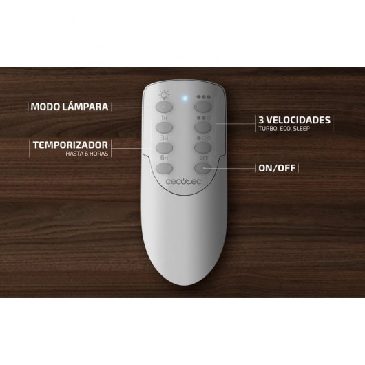 Cecotec ForceSilence Aero 570 Ventoinha de Teto com Luz e Comando 60W