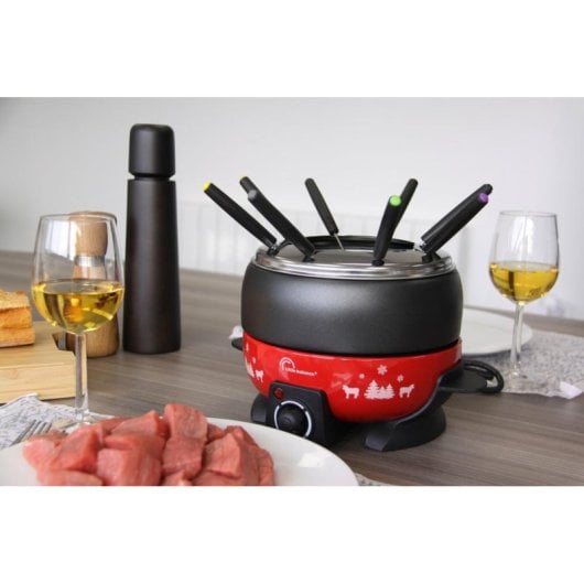 Fondue Little Balance 8689 800W 2L 8 personnes Noir Rouge