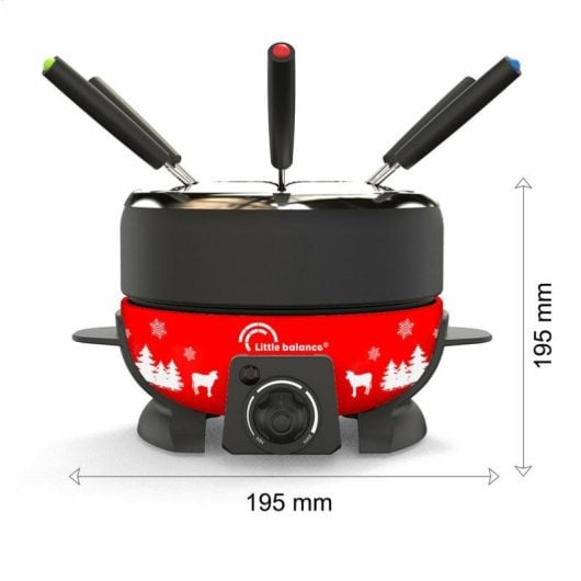 Fondue Little Balance 8689 800W 2L 8 personnes Noir Rouge