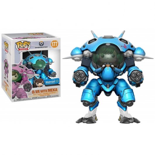 Funko Pop Overwatch D.Va Blueberry Skin 6" con Meka 1.75" Exclusive