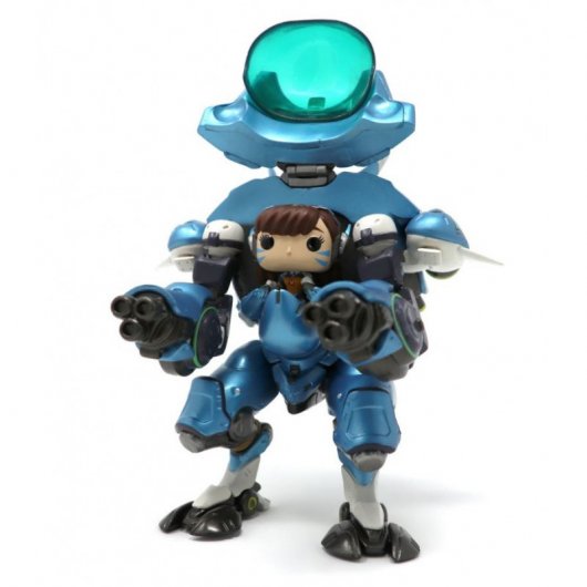 Funko Pop Overwatch D.Va Blueberry Skin 6" con Meka 1.75" Exclusive