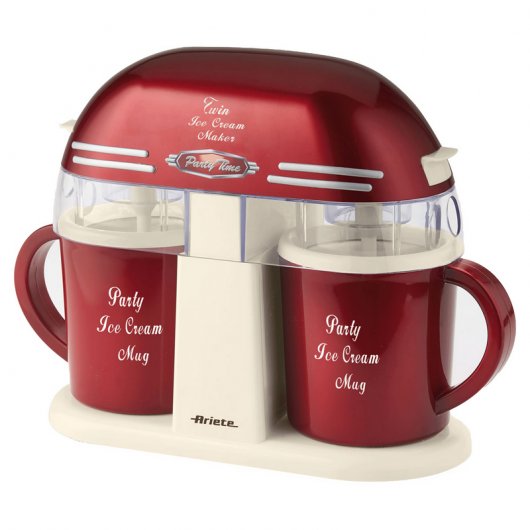 Ariete 631 Heladera Doble Party Time 9.5W 0.4L Roja