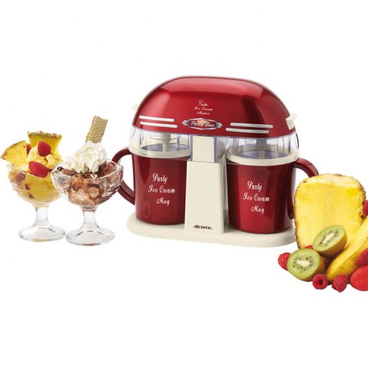 Ariete 631 Heladera Doble Party Time 9.5W 0.4L Roja