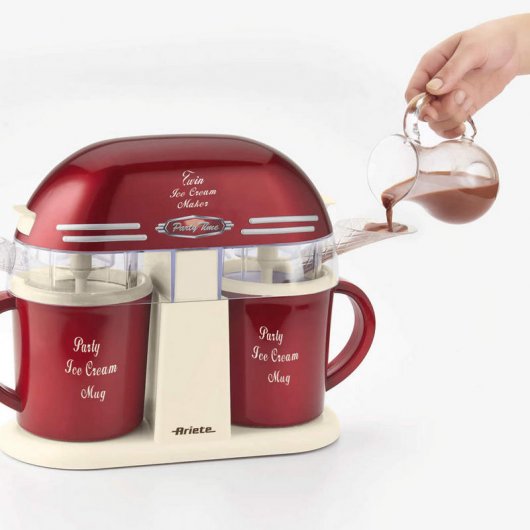 Ariete 631 Heladera Doble Party Time 9.5W 0.4L Roja