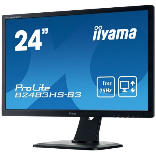 iiyama ProLite B2483HS-B3 LED display 61 cm (24") 1920 x 1080 pixels Full HD Noir