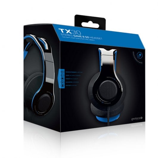 Gioteck TX-30 Auriculares Gaming Multiplataforma Negro/Azul