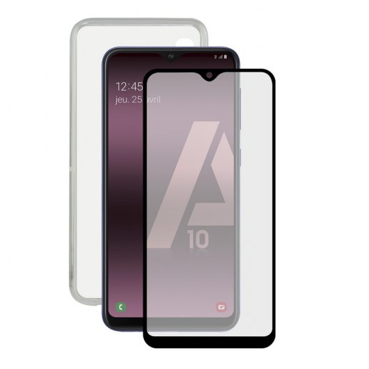 Contact Pack Funda Ultrafina Transparente + Protector Cristal Templado para Samsung Galaxy A10