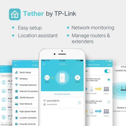 TP-Link RE300 AC1200 Répéteur WiFi/Amplificateur double bande