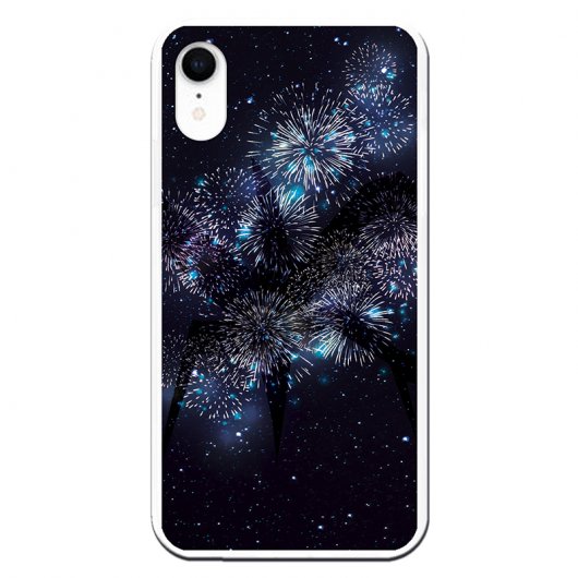 Be Unique Funda Gel Fuegos Artificiales para iPhone XR