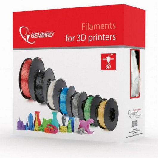 Gembird Bobina de Filamento ABS 1.75mm 1Kg Rojo Fluorescente