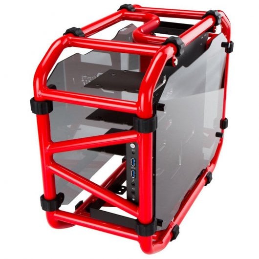InWin D-Frame Mini gehärtetes Glas USB 3.0 rot