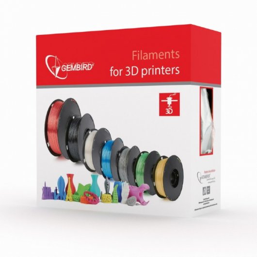 Gembird Bobina de Filamento HIPS 1.75mm 1Kg Rojo