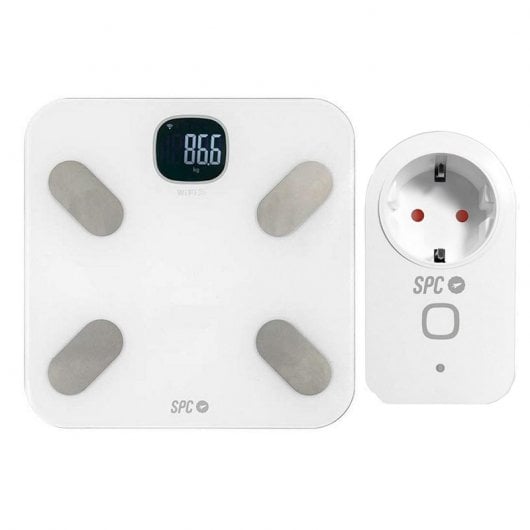SPC Body Comfort Kit Atenea Fit Báscula WiFi + SPC Clever Plug Enchufe Remoto