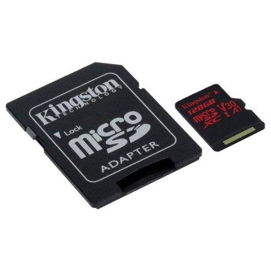 Kingston Canvas React MicroSDXC 128GB Clase 10 UHS-1 U3 V30 + Adaptador SD