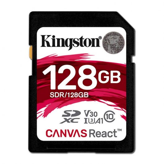 Kingston Canvas React SDXC 128GB Clase 10 UHS-I U3 V30
