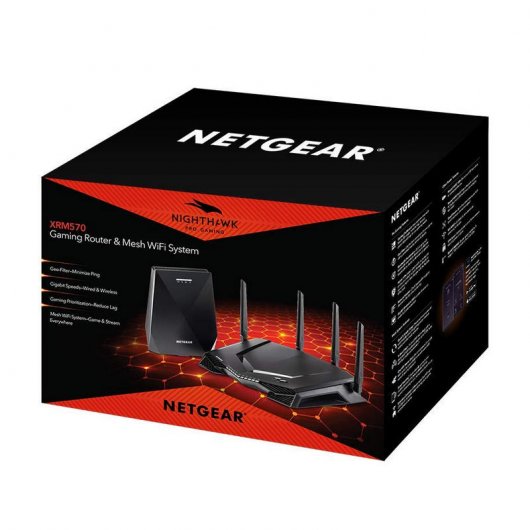 Netgear XRM570 Nighthawk Pro Gaming Router Sem Fios Dual Band Gigabit + EX7700 Repetidor WiFi Mesh