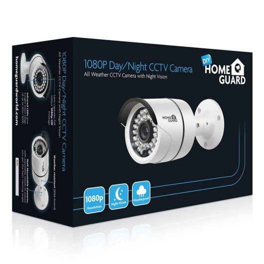 Homeguard HGPLM828 Cámara de Seguridad 1080P para Kits CCTV Cableados Blanca