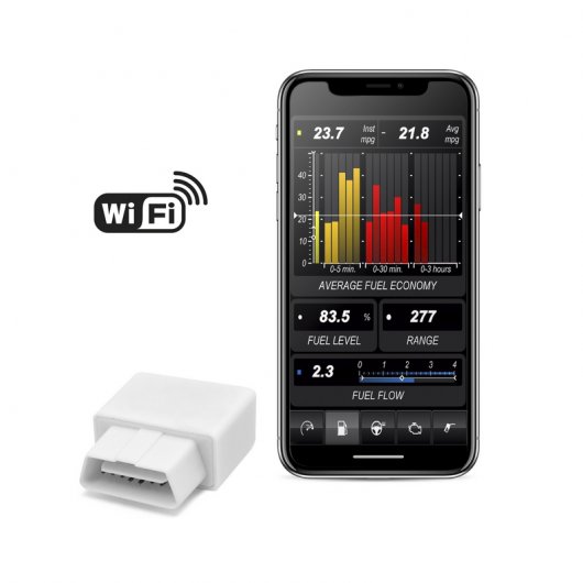 Unotec Adaptador WIFi OBD II para Diagnóstico de Automóvil