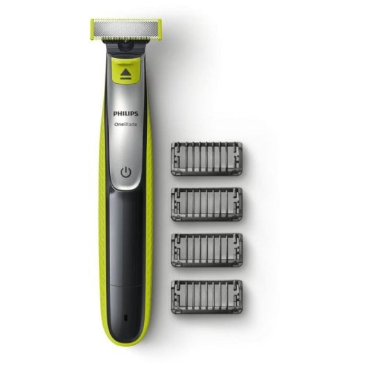 Aparador de Barba Facial Philips OneBlade QP2530/20 Recarregável 60min Seco e Molhado 4 Ajustes 4 Pentes