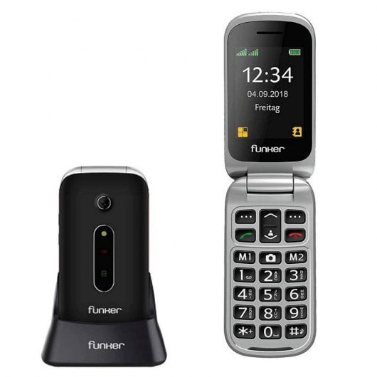 Funker C75 Teléfono para Mayores Negro