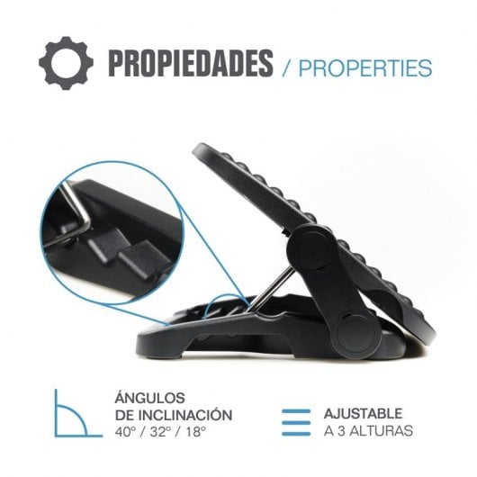 Iggual RP1 Reposapiés Ajustable Confort Negro